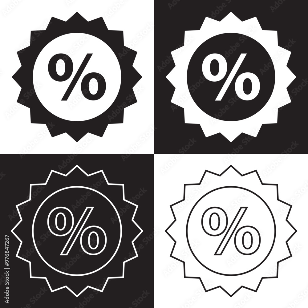 Discount promotion stroke and solid web icon set. Price discount tag icons. Promotion price tag icon collection. isolated on black and white background. Vector illustration. EPS 10 Discount promotion stroke and solid web icon set. Price discount tag icons. Promotion price tag icon collection. isolated on black and white background. Vector illustration. EPS 10