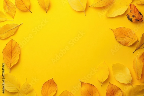 Wallpaper Mural creative autumn poster banner with leaves. Torontodigital.ca