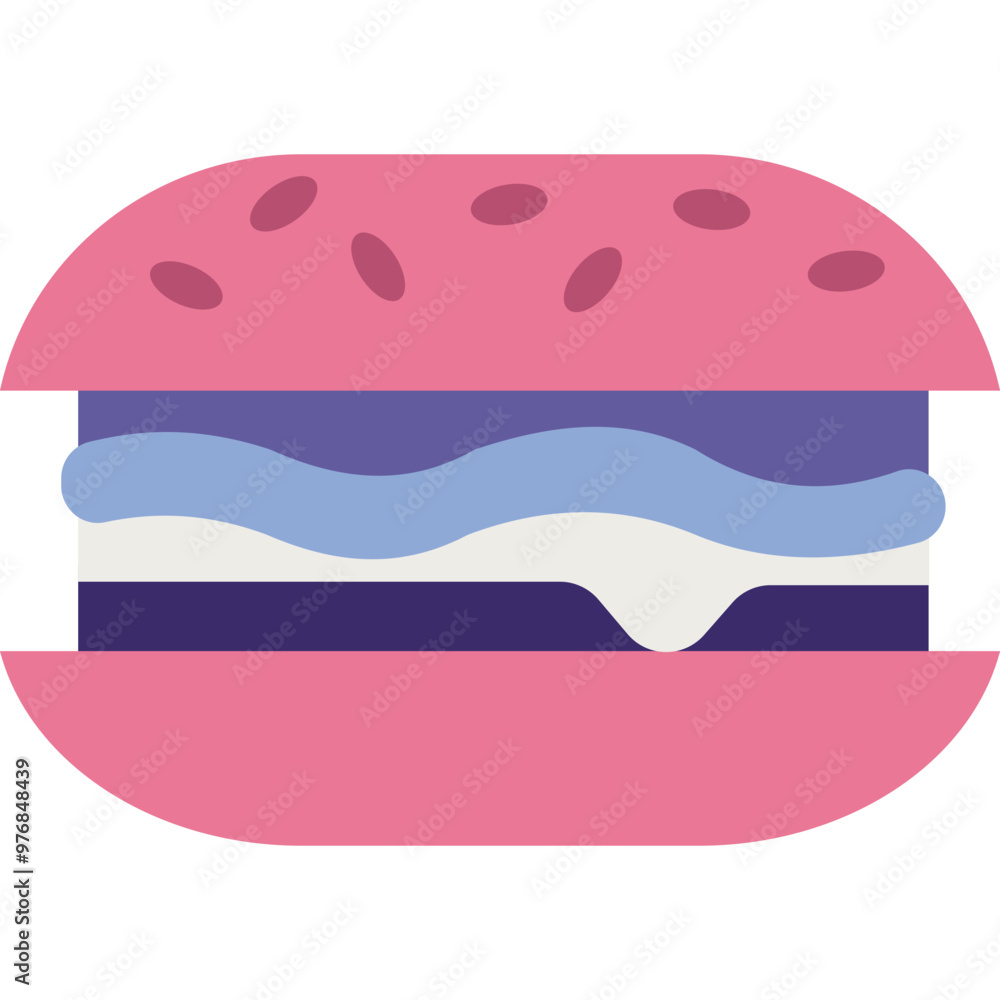 Burger vector hamburger icon bun with cheese Burger vector hamburger icon bun with cheese