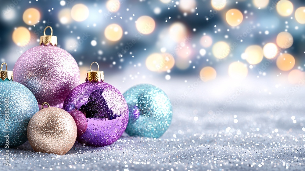 Christmas baubles ball decoration and celebration ornament on December holiday. Copy space for text Christmas baubles ball decoration and celebration ornament on December holiday. Copy space for text