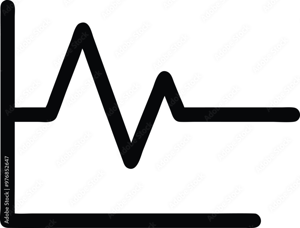 Heartbeat Line on white background. Pulse Rate. Heart line icon. Vector illustration Heartbeat Line on white background. Pulse Rate. Heart line icon. Vector illustration