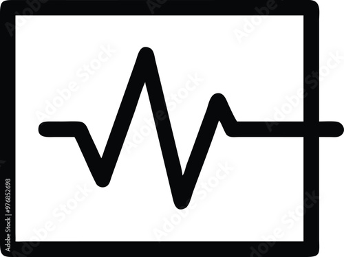 Heartbeat Line on white background. Pulse Rate. Heart line icon. Vector illustration