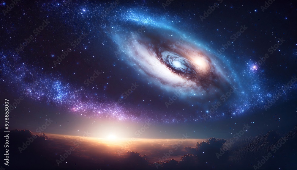 The galaxy of stars in a night photograph The galaxy of stars in a night photograph