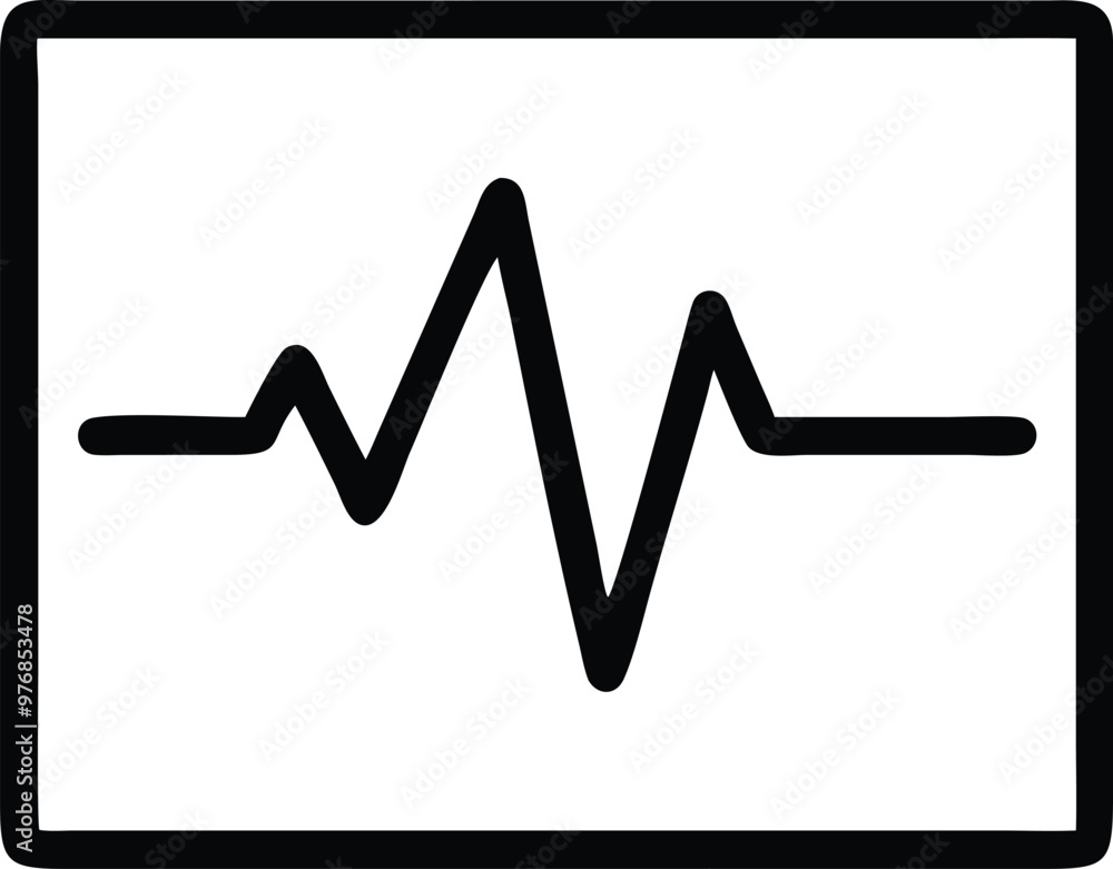 Heartbeat Line on white background. Pulse Rate. Heart line icon. Vector illustration Heartbeat Line on white background. Pulse Rate. Heart line icon. Vector illustration