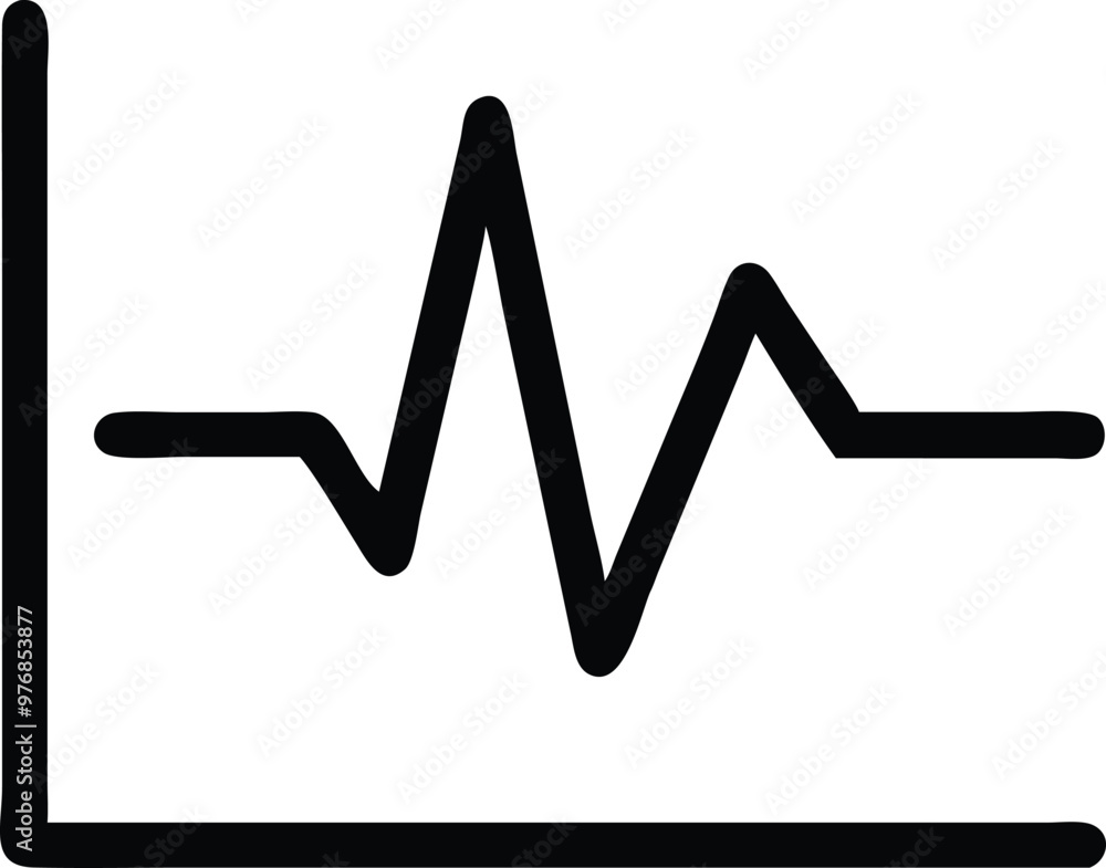 Heartbeat Line on white background. Pulse Rate. Heart line icon. Vector illustration Heartbeat Line on white background. Pulse Rate. Heart line icon. Vector illustration
