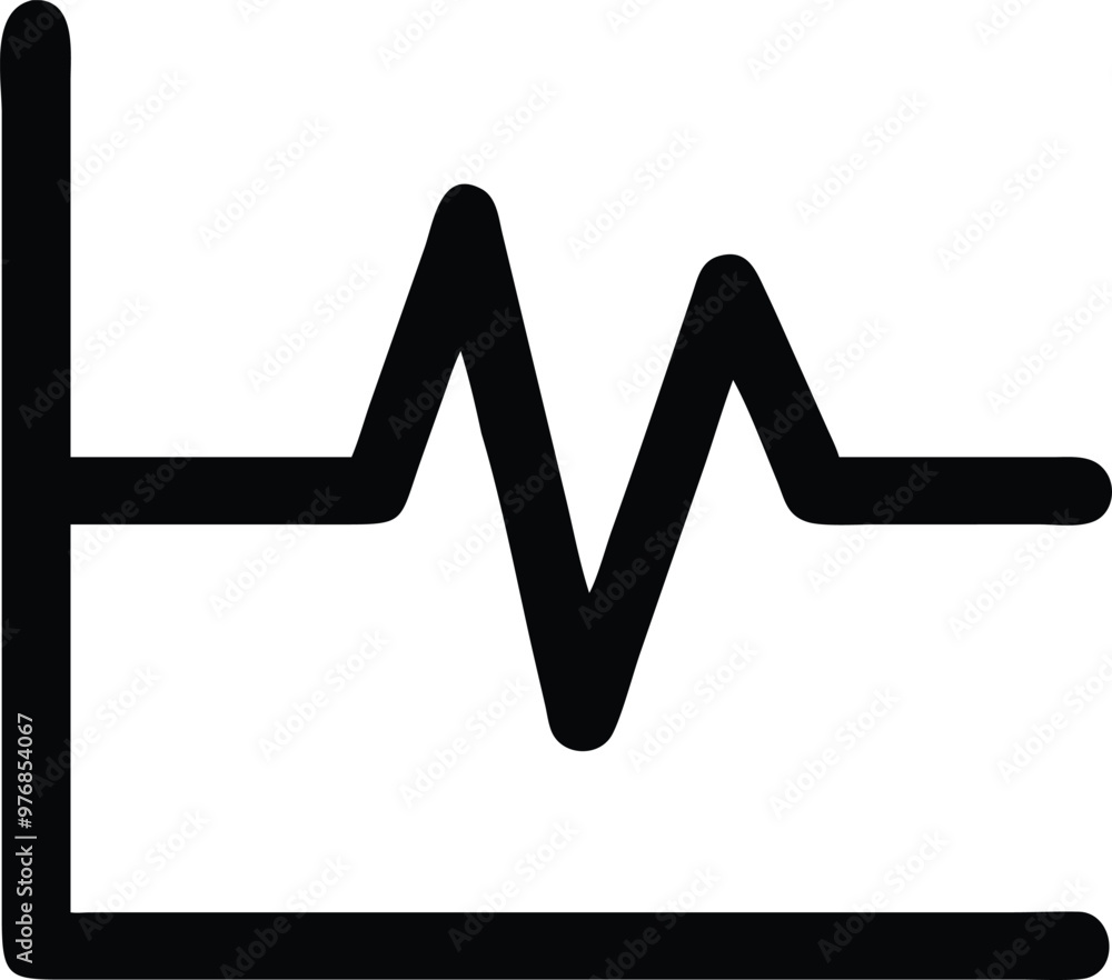 Heartbeat Line on white background. Pulse Rate. Heart line icon. Vector illustration Heartbeat Line on white background. Pulse Rate. Heart line icon. Vector illustration