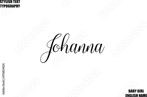 Female Name - in Stylish Cursive Typography Text Johanna