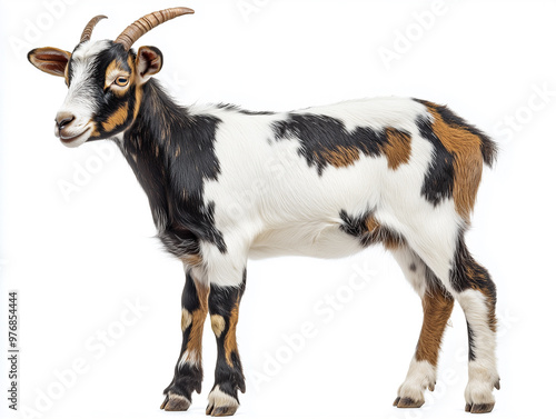 Goat isolated on white background photo