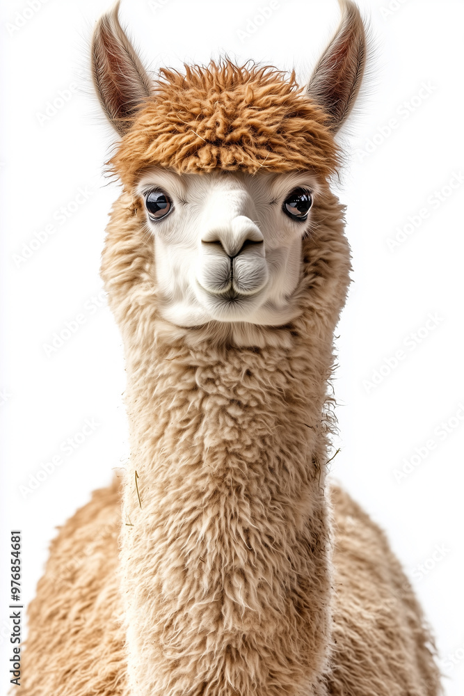 Fototapeta premium Llama or alpaka isolated on white background