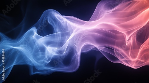 Wallpaper Mural Abstract colorful smoke swirls on a black background. Torontodigital.ca