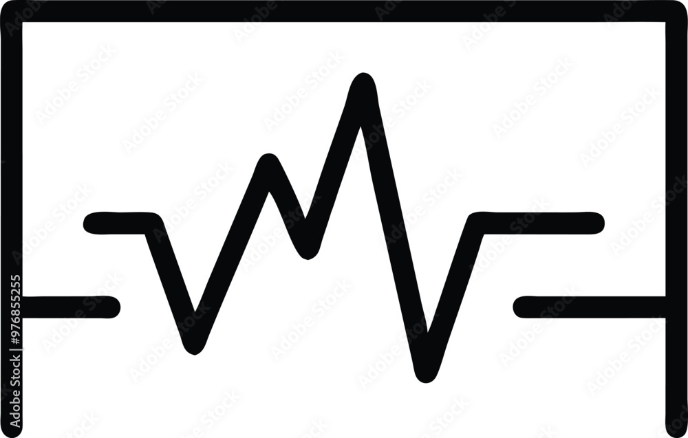 Heartbeat Line on white background. Pulse Rate. Heart line icon. Vector illustration Heartbeat Line on white background. Pulse Rate. Heart line icon. Vector illustration