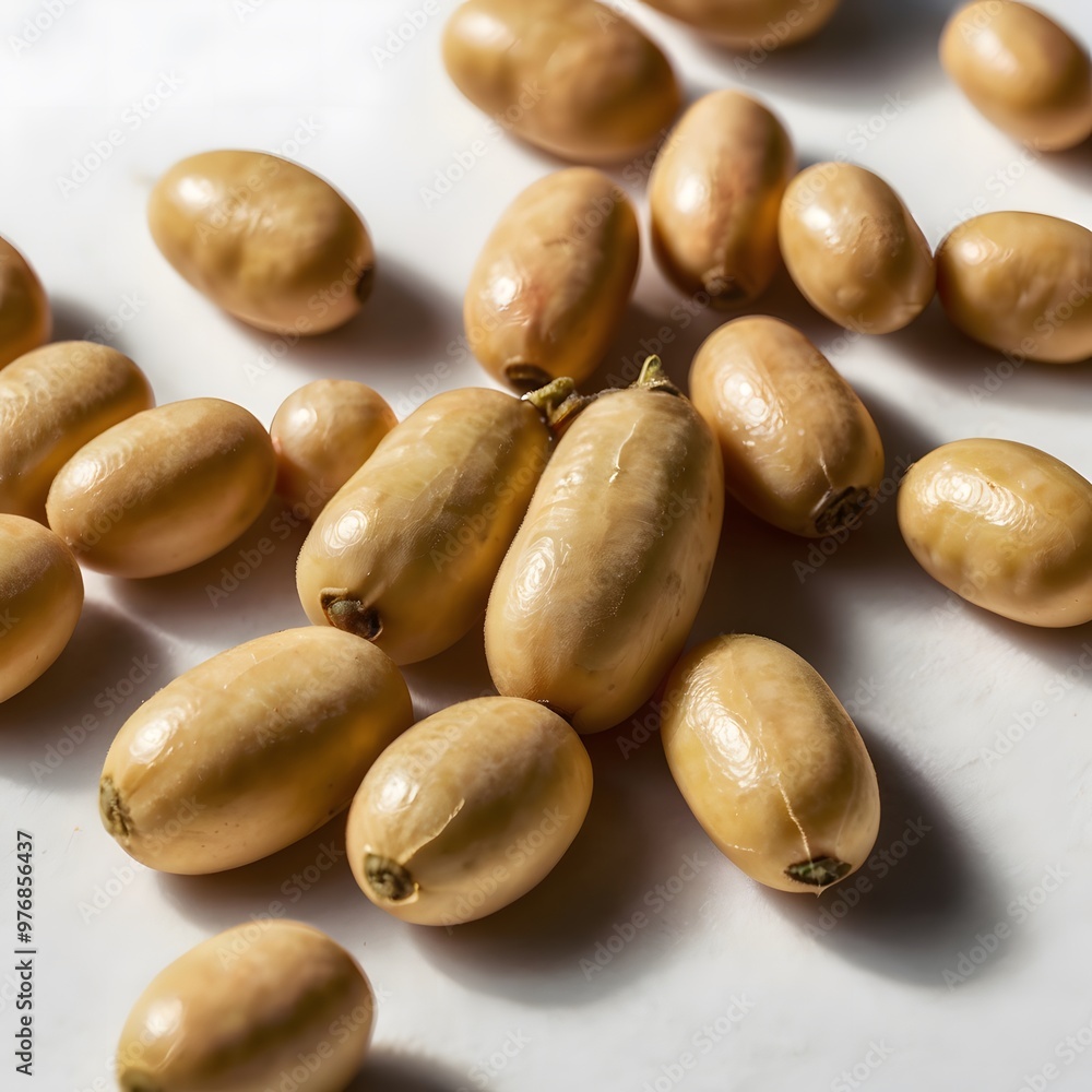 Obraz premium soybeans on a white background