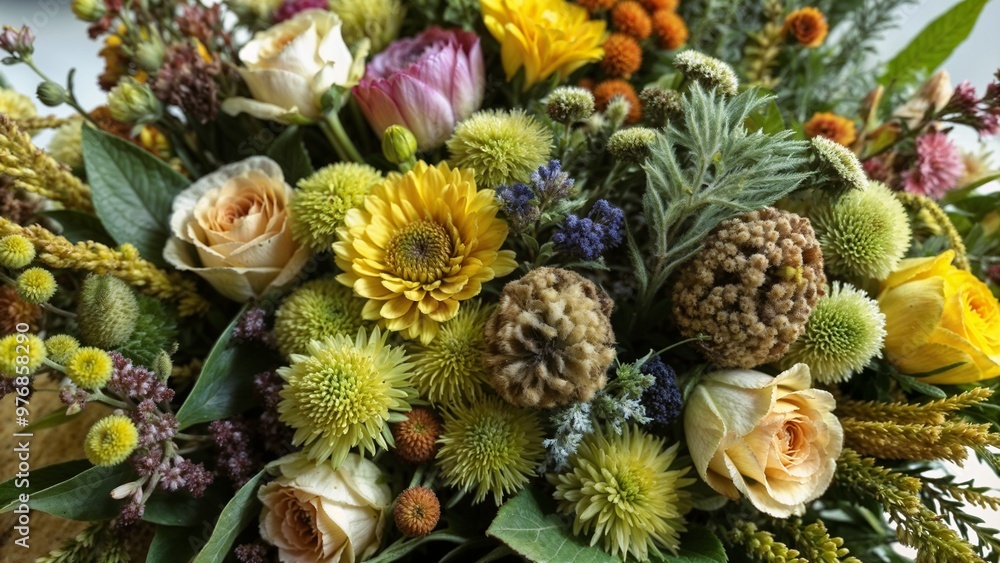 Vibrant Fresh Flower Bouquet with Mixed Blooms, Colorful Spring Arrangement Vibrant Fresh Flower Bouquet with Mixed Blooms, Colorful Spring Arrangement