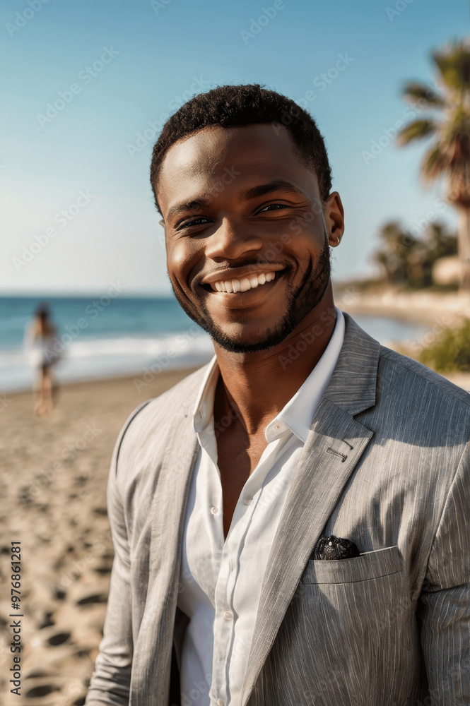 a black man with a smile a black man with a smile