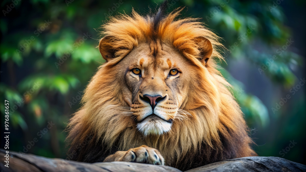 A close-up photo of a majestic lion in its natural habitat, lion, wildlife, nature, predator, safari, fierce, mane A close-up photo of a majestic lion in its natural habitat, lion, wildlife, nature, predator, safari, fierce, mane