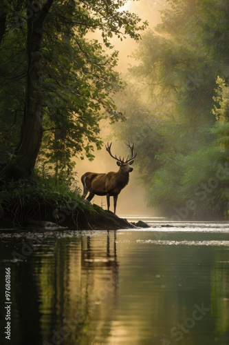 deer in the woods