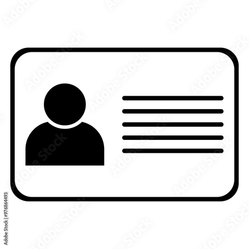 Identification card icon Vector Illustration template 