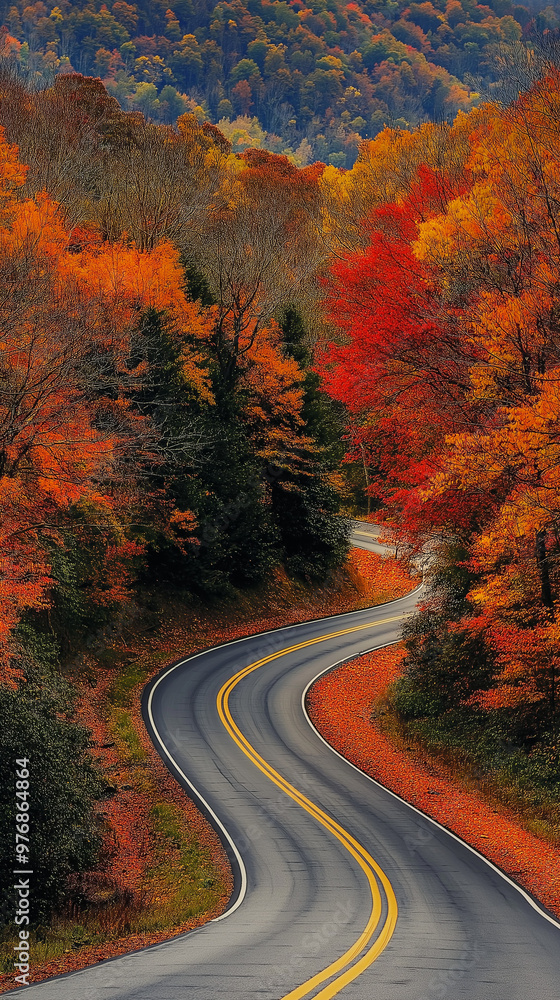 Naklejka premium road in the mountains