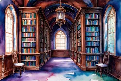 Wallpaper Mural Enchanting Watercolor Library Clip Art Collection of Mystical Themes Torontodigital.ca