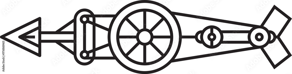 Arrow Steampunk Line Art Arrow Steampunk Line Art