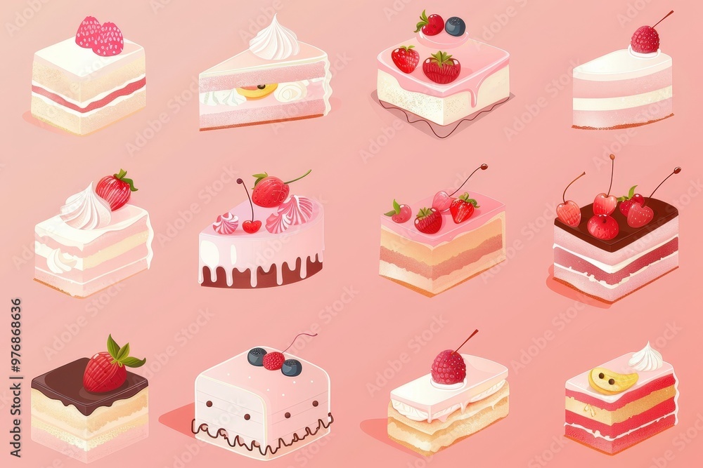 Pink Flower Cake with Gold Accents - 3D Render. Beautiful simple AI generated image Pink Flower Cake with Gold Accents - 3D Render. Beautiful simple AI generated image