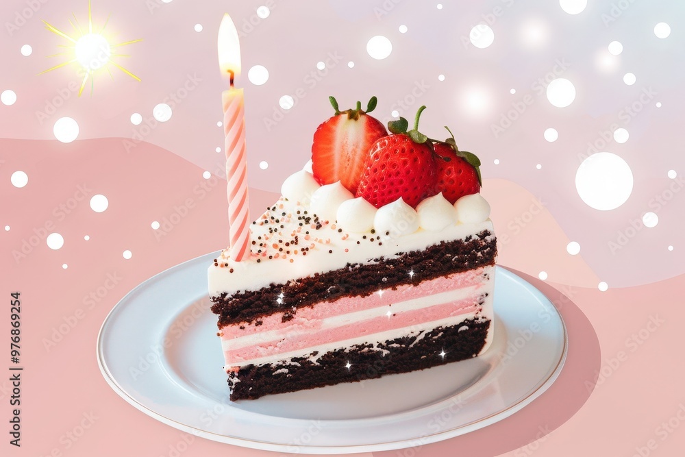 Pink Flower Cake with Gold Accents - 3D Render. Beautiful simple AI generated image Pink Flower Cake with Gold Accents - 3D Render. Beautiful simple AI generated image