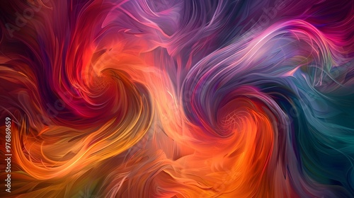 Vibrant Color Swirls: A vibrant abstract background with swirling colors and fluid patterns, evoking a sense of motion and energy. 