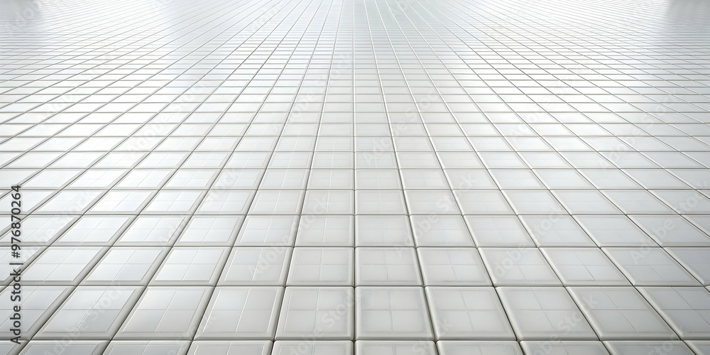 White tile floor with square texture grid lines in perspective , rendering, interior design, home improvement, bathroom White tile floor with square texture grid lines in perspective , rendering, interior design, home improvement, bathroom