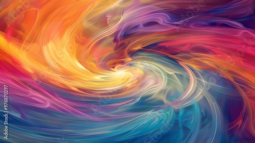 Vibrant Color Swirls: A vibrant abstract background with swirling colors and fluid patterns, evoking a sense of motion and energy. 