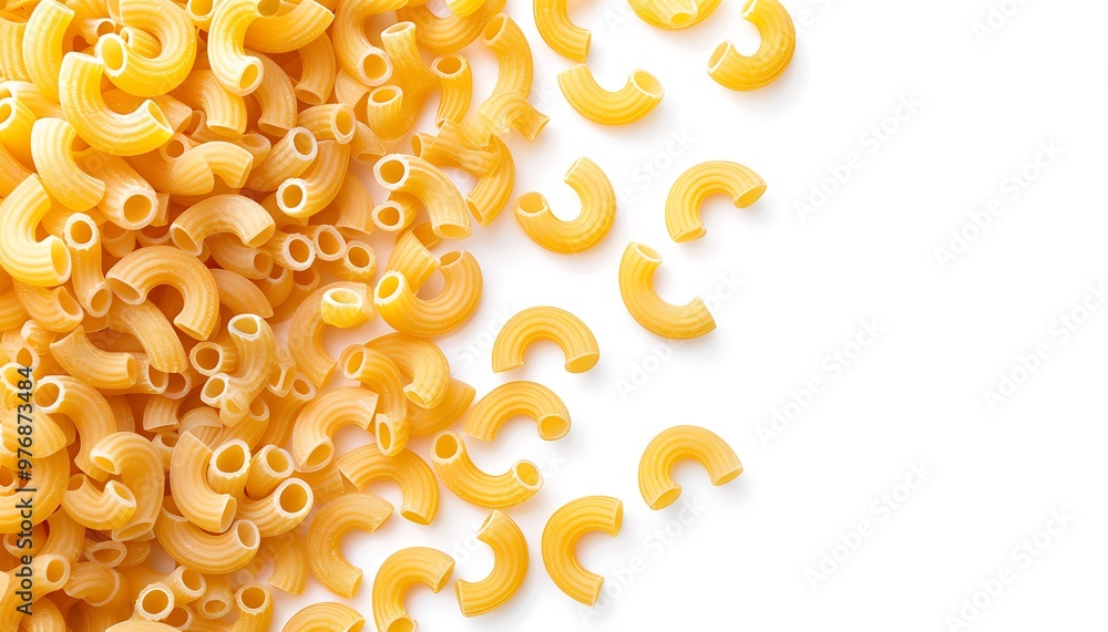 Macaroni pasta on white background Macaroni pasta on white background