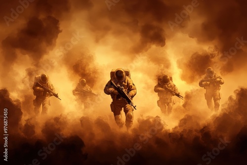 A vibrant display of orange flames and gray smoke, presenting a dynamic and intense burst of fire and smoke in a high-resolution image.. Beautiful simple AI generated image photo