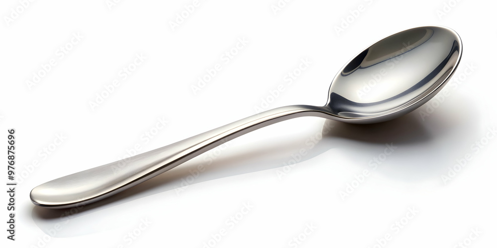 Silver spoon isolated on white background, silver, spoon, white background, isolated, luxury, elegant, shiny