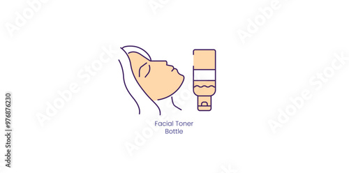 Facial Toner Bottle: Balances Skin and Prepares for Moisturizers