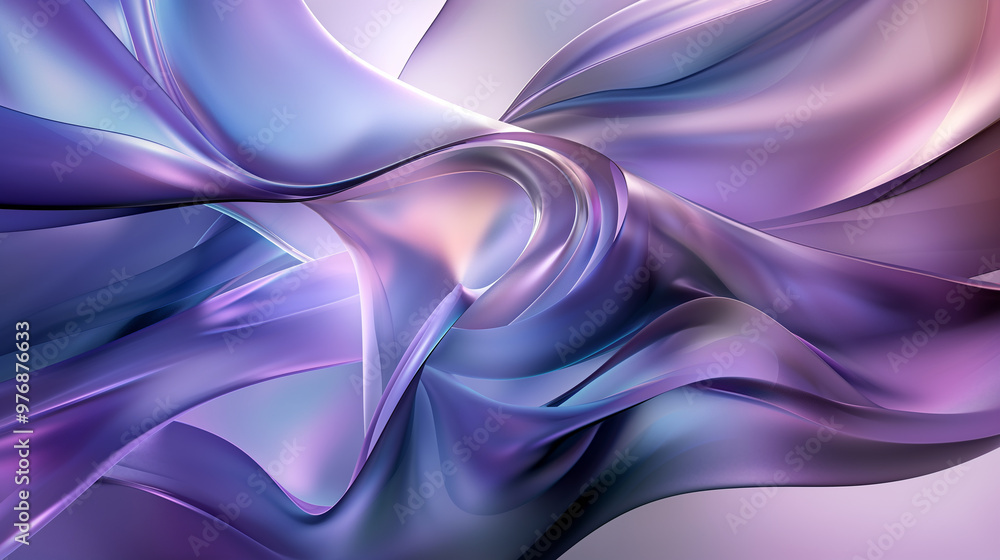 Fototapeta premium Soft Pastel Waves and Spheres Abstract Design