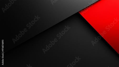 Modern abstract background in black and red, geometric shapes, minimalist style