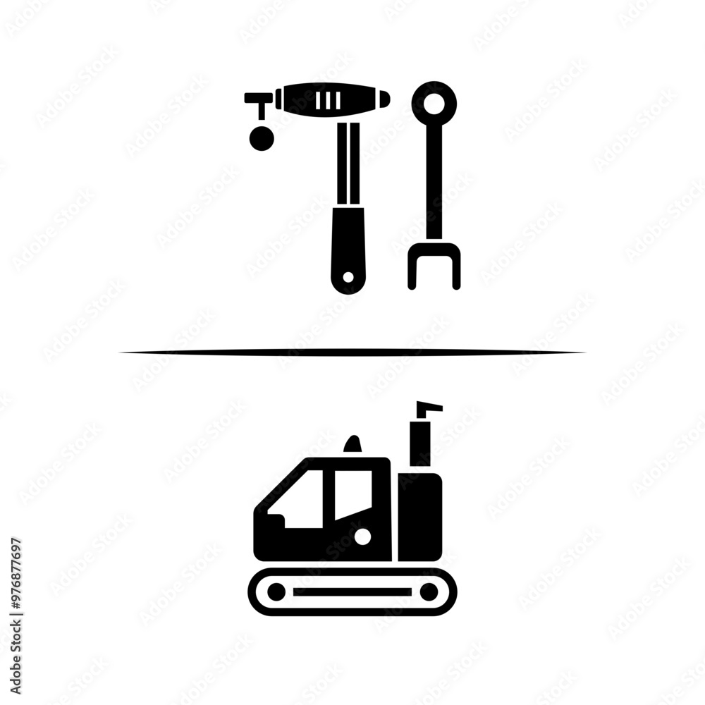 Construction icons set. Flat web icon set construction, home repair tools. Construction vehicle, elements, tools. Construction icons set. Flat web icon set construction, home repair tools. Construction vehicle, elements, tools.