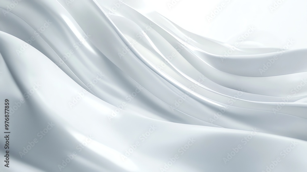 Abstract white fabric folds. Abstract white fabric folds.