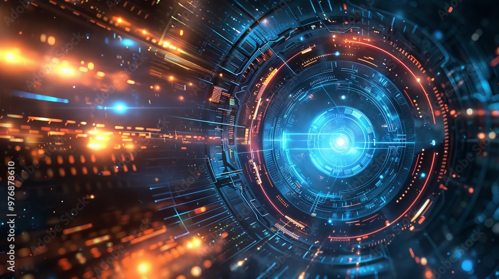 Sci-fi technology background featuring advanced spacecraft and interstellar travel concepts Sci-fi technology background featuring advanced spacecraft and interstellar travel concepts