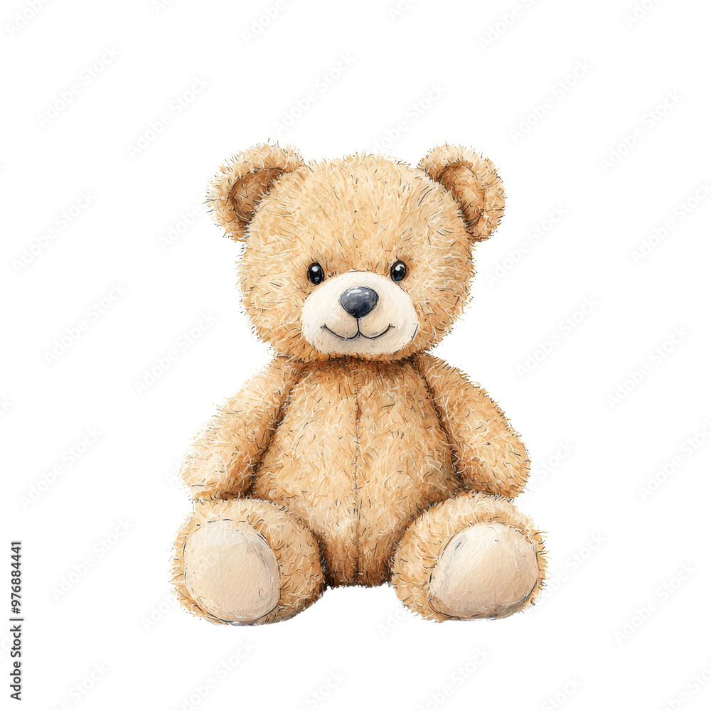 Cute teddy bear plush toy on a soft background for children Cute teddy bear plush toy on a soft background for children