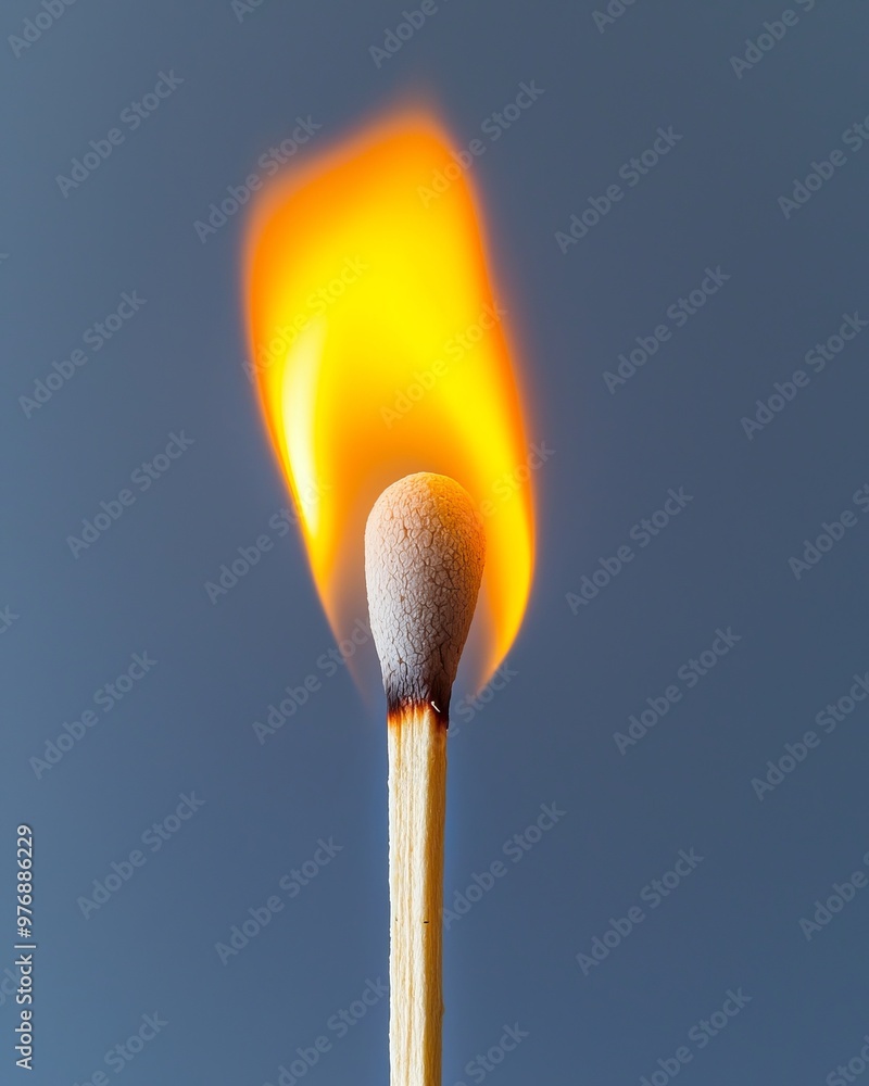 A close-up of a matchstick igniting, showcasing the vibrant flame and intricate details of the burning match head. A close-up of a matchstick igniting, showcasing the vibrant flame and intricate details of the burning match head.