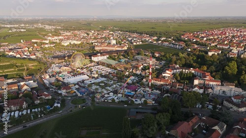 Luftaufnahme in Bad Dürkheim Dürkheimer Wurstmarkt