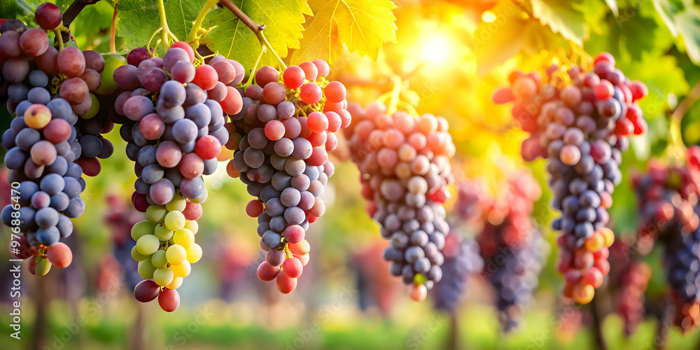 Fresh, ripe bunches of grapes ready for harvest, grapes, vineyard, fruit, agriculture, food, healthy, organic, juicy Fresh, ripe bunches of grapes ready for harvest, grapes, vineyard, fruit, agriculture, food, healthy, organic, juicy