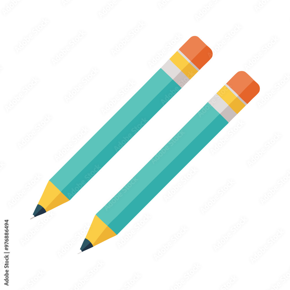 set-of-two-pencils-vector- illustration set-of-two-pencils-vector- illustration