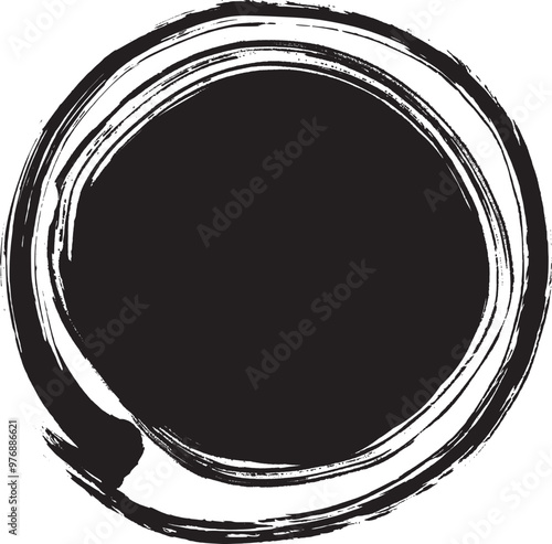 筆文字　塗りつぶしの丸　〇
