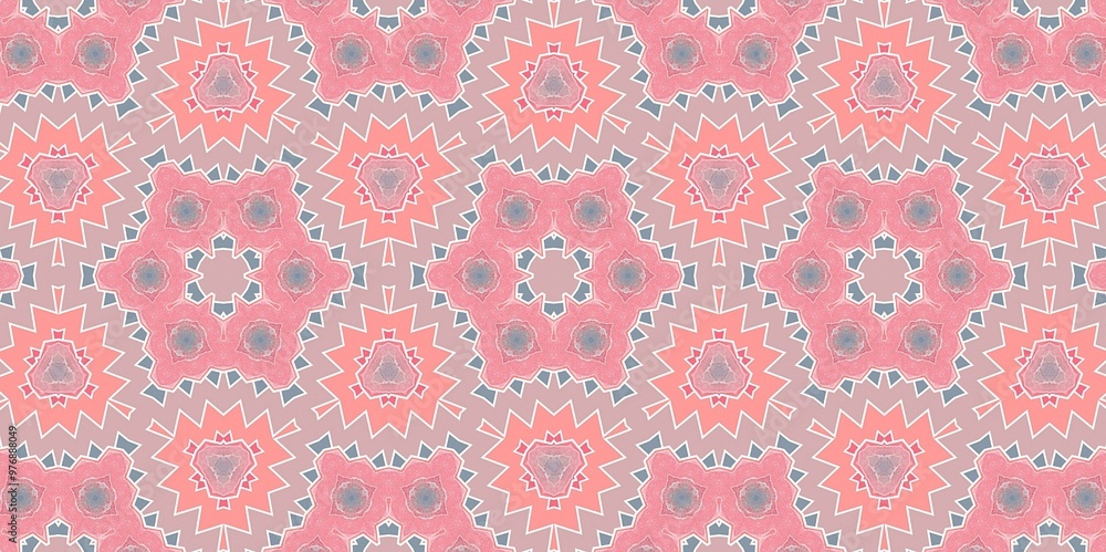 Abstract Pink White Blue Pastel Kaleidoscope Geometry Psychedelic Art Pattern Background Abstract Pink White Blue Pastel Kaleidoscope Geometry Psychedelic Art Pattern Background