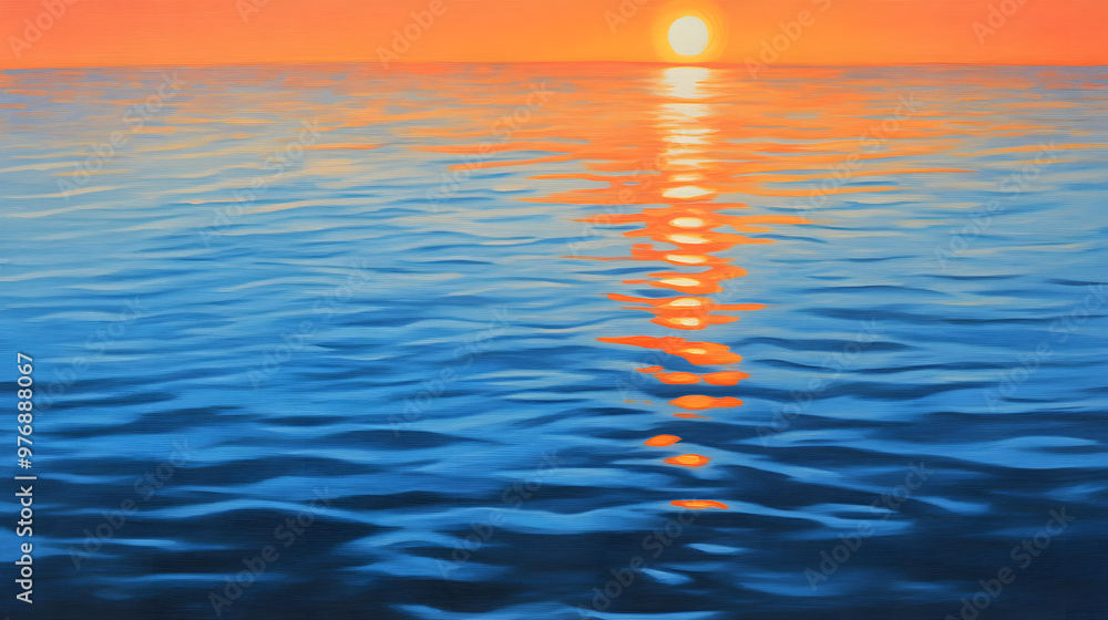 Golden hues paint the sky as the sun dips below the horizon, casting a shimmering reflection on the calm ocean waves Golden hues paint the sky as the sun dips below the horizon, casting a shimmering reflection on the calm ocean waves