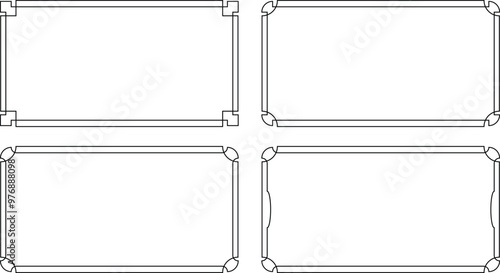 luxurious arch deco art frame set for elegant design