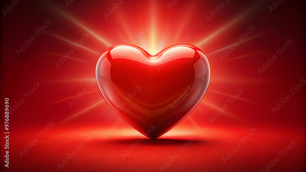 Ethereal elation captured in a symphony of hearts, featuring a vibrant red heart on a bold red background, love Ethereal elation captured in a symphony of hearts, featuring a vibrant red heart on a bold red background, love
