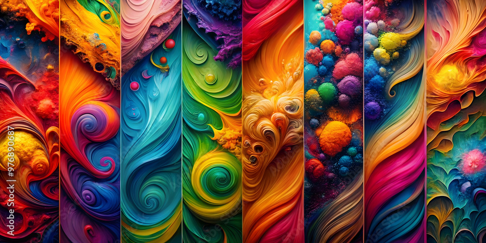 Fototapeta premium Abstract and colorful wallpaper textures with vibrant colors , abstract, wallpaper, textures, vibrant, colors, background