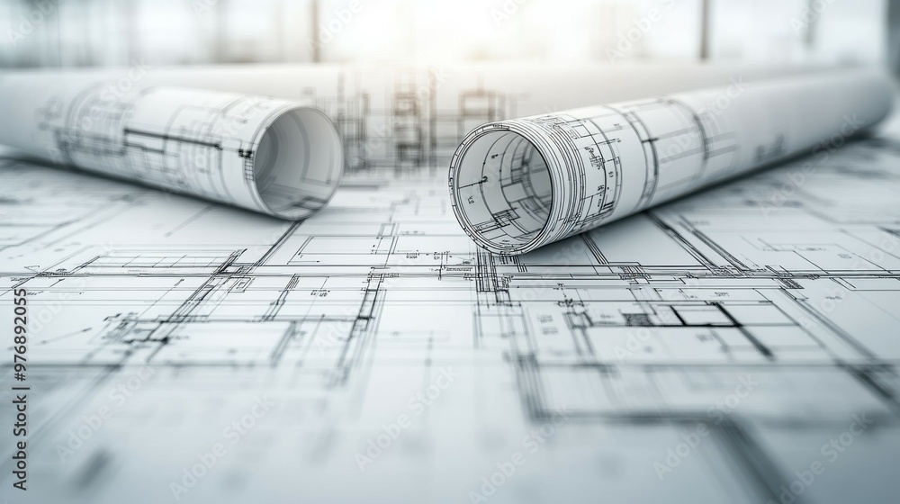 A professional close-up image of a construction blueprint generated in CAD, focusing on detailed architectural features, including wall cross-sections, electrical outlets, and structural supports, A professional close-up image of a construction blueprint generated in CAD, focusing on detailed architectural features, including wall cross-sections, electrical outlets, and structural supports,